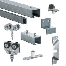 Sliding Heavy Door Set Garage - Barn - Industrial Door Heavy Duty Up To 75 KG