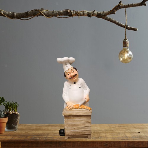 Resin chef figurine statue - resin,