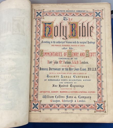 Holy bible illustrated 1867 - bible,
