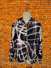 WOMENS LIPSY xl XLARGE BLACK MIX ZIP UP HOODIE HOODED SWEATER JACKET TRACKSUIT