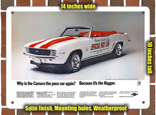 Metal sign 1969 camaro ss - metal,