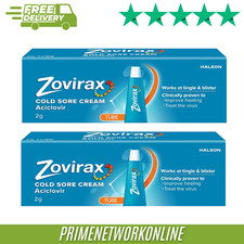 2x Zovirax Cold Sore 2g Tube