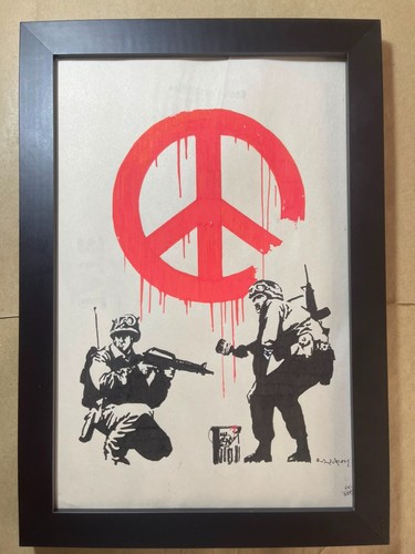 Banksy drawing framed - banksy,
