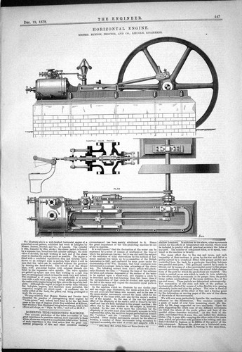 Old horizontal engine 1879 - horizontal,