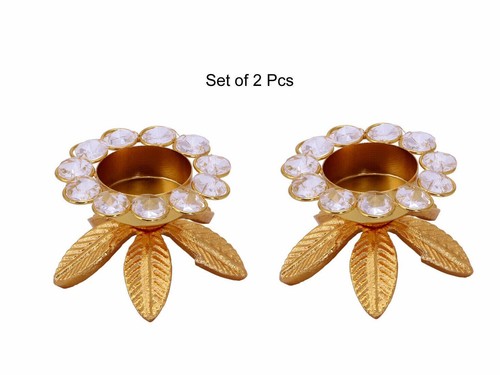 Gold leaf crystal - , votive