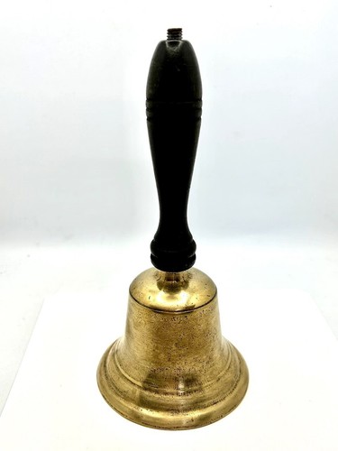 Vintage brass hand bell old - vintage,
