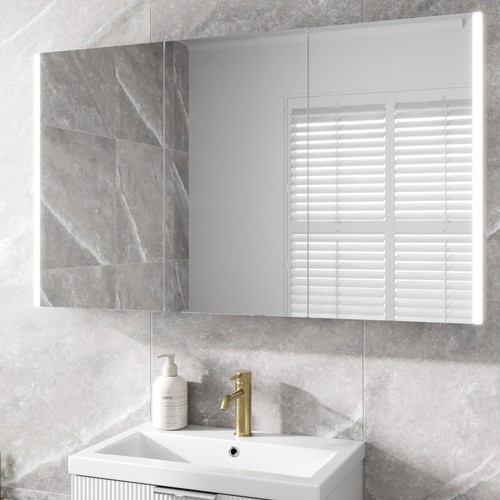 Triple door bathroom led - bathroom,
