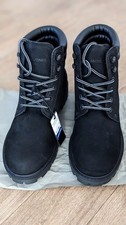 Jack & Jones Men's Leather/Nubuck Black Boots