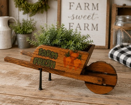 Vintage farm fresh wooden - fresh,