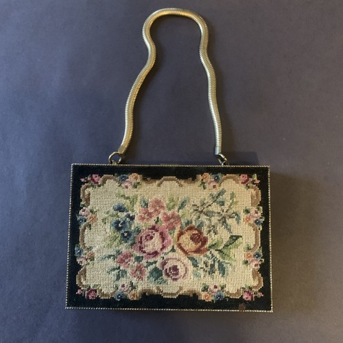 Nice antique pettipoint purse - antique,