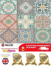45pcs Traditional tile transfers stickers wall Vintage Victorian Moroccan mosaic