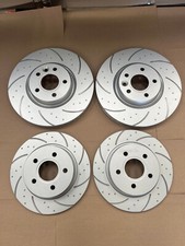 Vauxhall Vectra C VXR Dimpled Grooved Brake Discs Set Front & Rear
