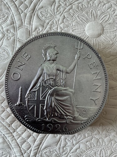 Large old penny - , bank