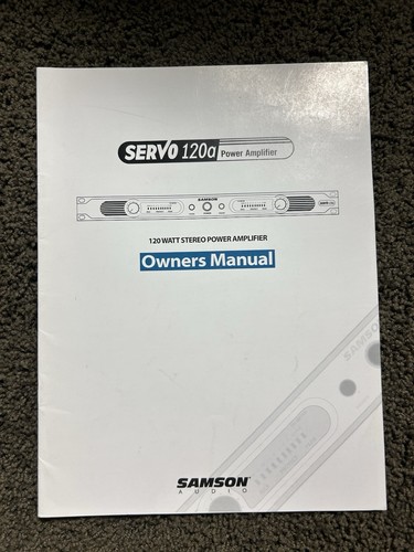 Owners manual samson servo - manual,