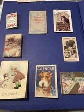 Vintage Purse Calendars 1921,1927,1928,1929,1936,1937,1945 & 1951 VGC