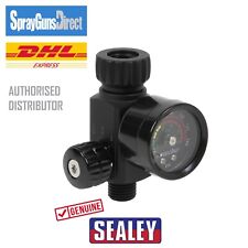 Sealey Premier On-Gun Air Pressure Regulator Gauge with Glass Lens (AR02)