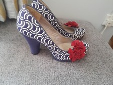 Ruby Shoo Navy and white shoe
