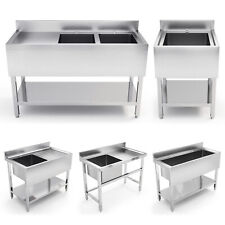 Stainless Steel Sink Catering Commercial Kitchen Single Double Bowl Drainer Unit