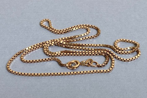 9ct gold box - 9ct, chain