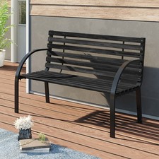 Slatted Garden Bench 2 Seater