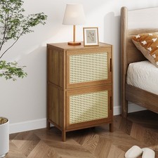 Bamboo Bedside Table w/2 Doors