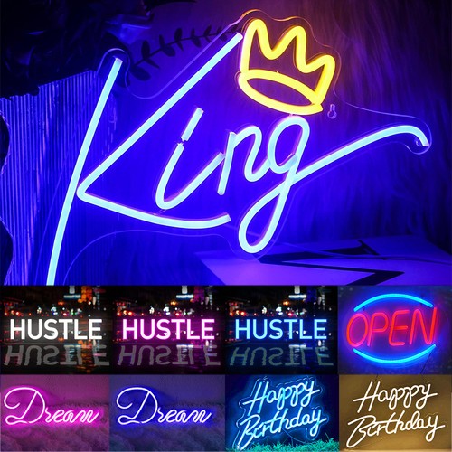 Colorful led neon sign - colorful, light