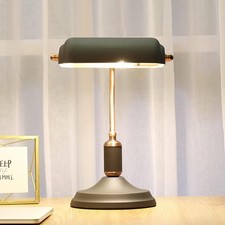 Vintage Black Bankers Desk