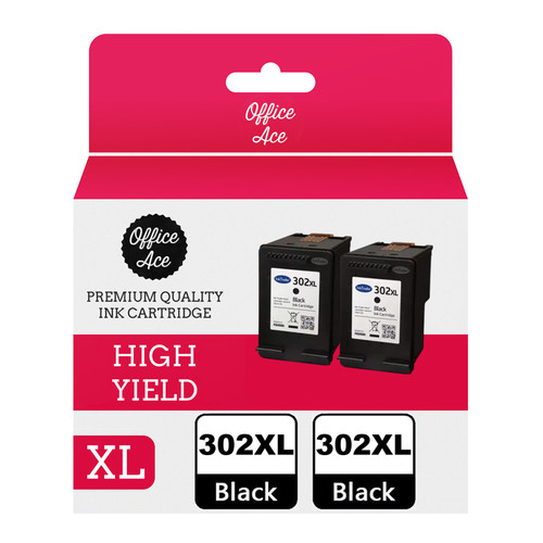 Refilled 302xl black ink x2 - refilled,
