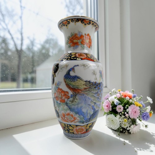 Anglex peacock floral - floral, ceramic