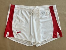 Vintage Puma Shiny Nylon Shorts Glanz Sprinter Running Red Football D7 32-40