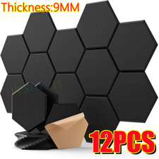 12PCS Acoustic Wall Panel Tiles Auto Studio Sound Proofing Insulation Foam Pads