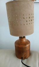 NEW  FAUX SUEDE WOOD BASE