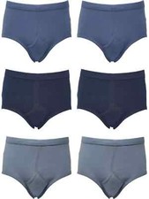 Men's 100% Cotton Y Front Briefs Underwear Soft Waistband Underpants Multi Pack