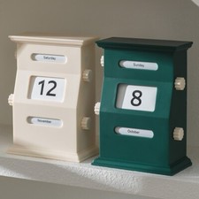 Perpetual Desk Calendar Retro Calendar Blocks Desk Date Display Desk Decor