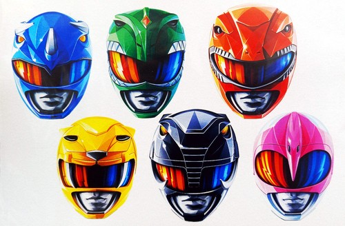 Power rangers party masks - power,