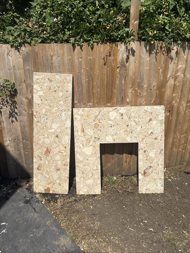 Ivory cream marble fireplace - ivory,