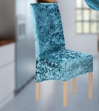 Crushed Velvet Stretch Dining Chair Covers – Christmas Slipcover Decor