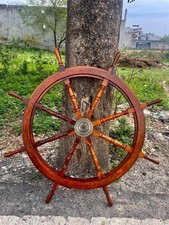 Large Wooden Ship Wheel 36