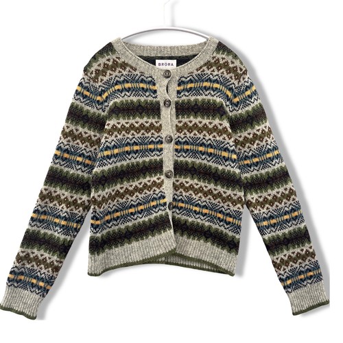 Brora wool fair isle cardigan - wool,