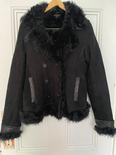 Theory black curly lamb - theory,