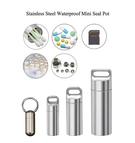 Pill holder keyring portable - pill,