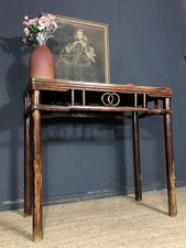A FINE ANTIQUE COUNTRY HOUSE CHINESE ORIENTAL ELM CONSOLE SIDE TABLE