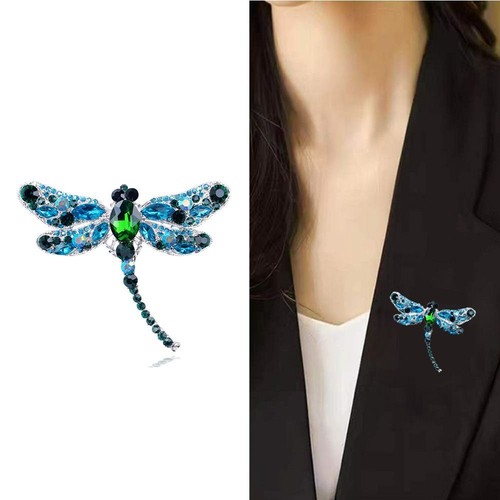 Blue crystal vintage - blue, dragonfly