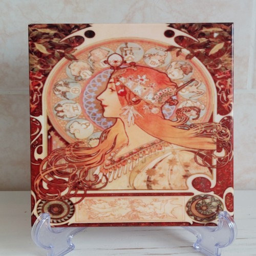 Alphonse mucha zodiac ceramic - alphonse,