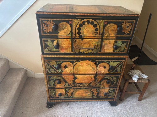 Mucha decoupage chest - , draws
