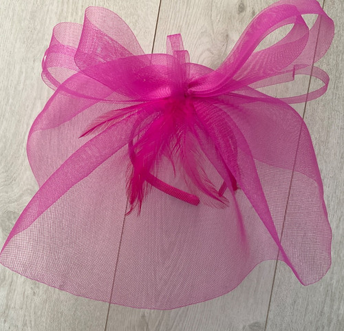 Ladies pink fascinator wedding - ladies,
