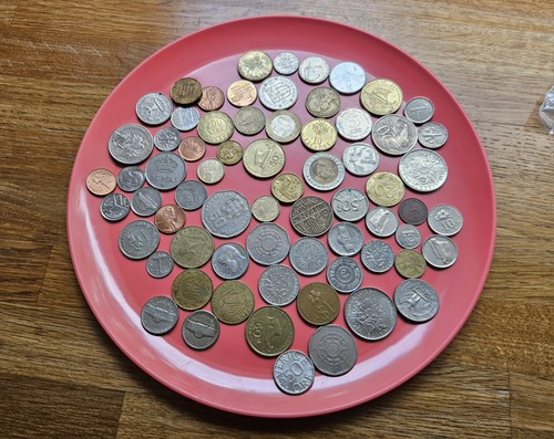 Old foreign coins cash - foreign,