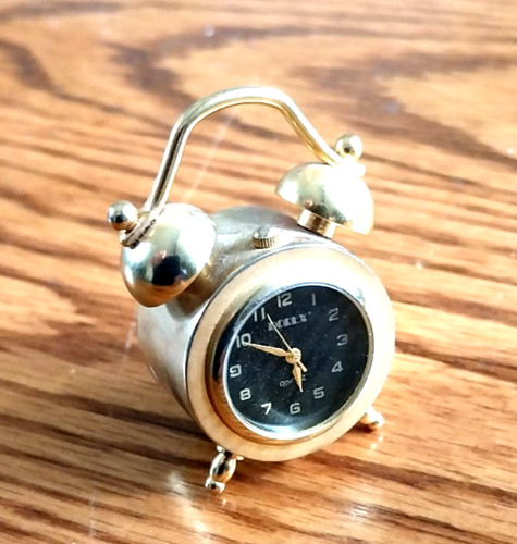 Minature brass clock the - minature,