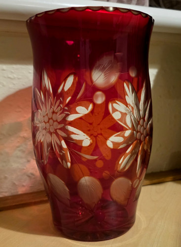 Vintage ruby red - ruby, clear