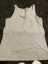 Ladies Vest Top Size L Grey